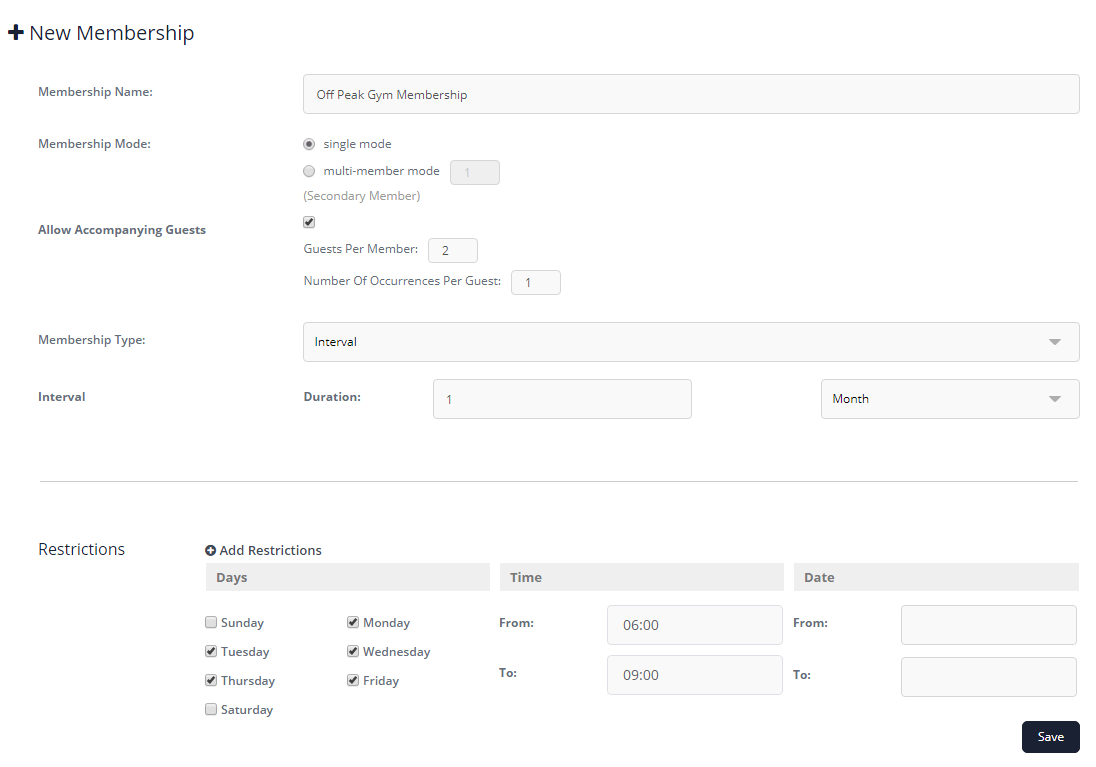 VisiPoint Membership Configuration