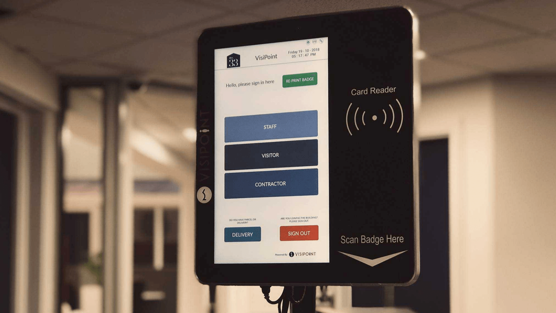 VisiPoint at Number 33 Business Centre Reception