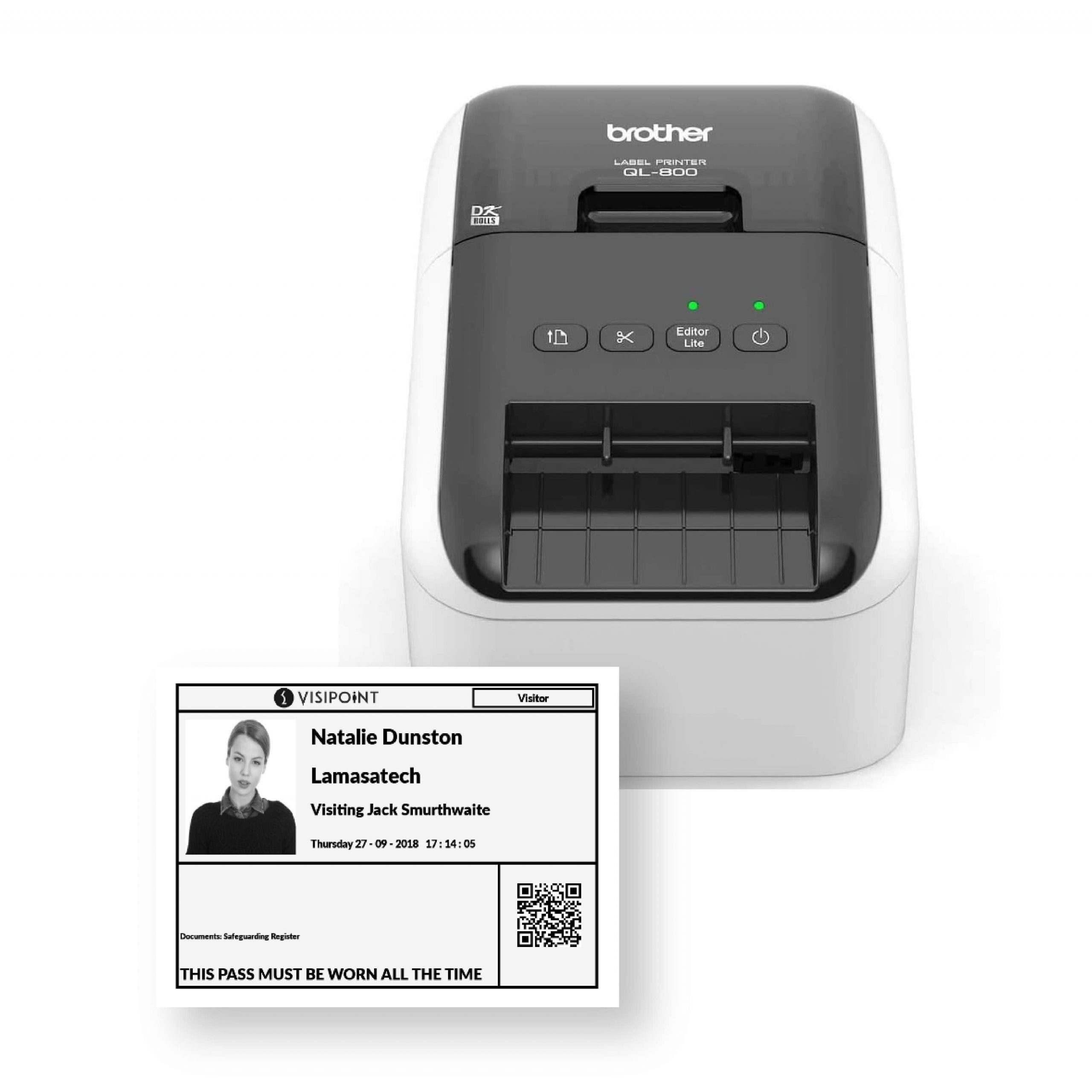 ID Badges Visitor Management System ID Badges wall mounted v4Visitor Management Kiosks