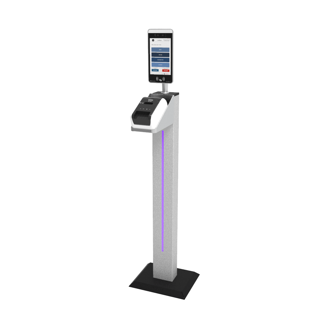 Zentron 8 Kiosk Floor Stand Visitor Management