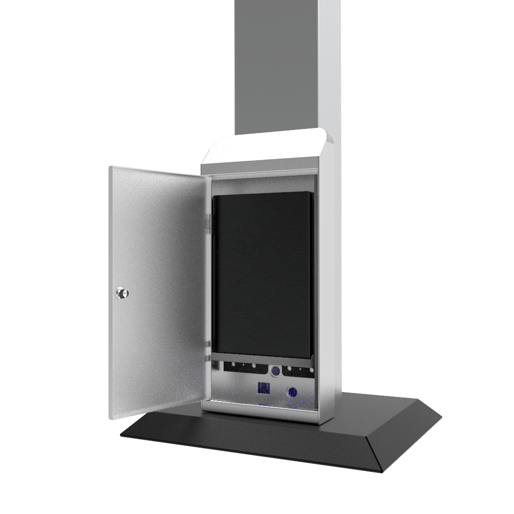 Zentron wall mounted v4Visitor Management Kiosks Battery Pack