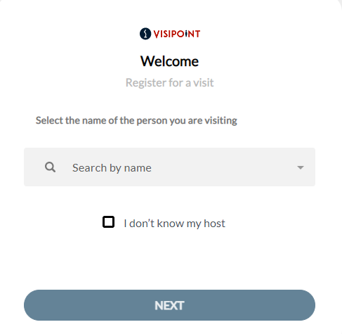 Select host for expected visit