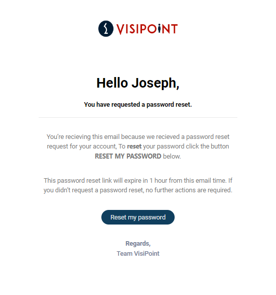 Reset Password Email